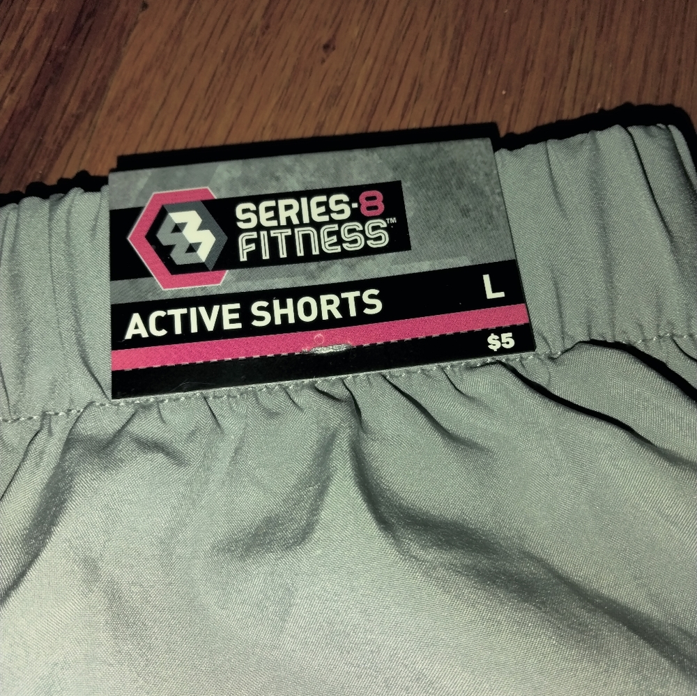 Grey/black athletic shorts